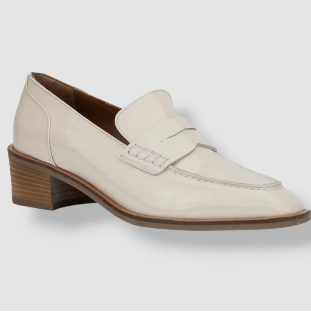 Aquatalia Creme Patent Loafer